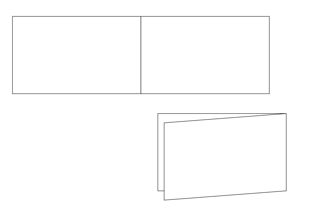 二つ折り（横）カード印刷