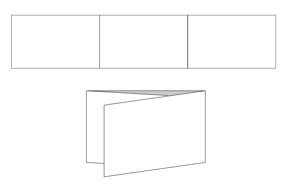 三つ折り（横）カード印刷